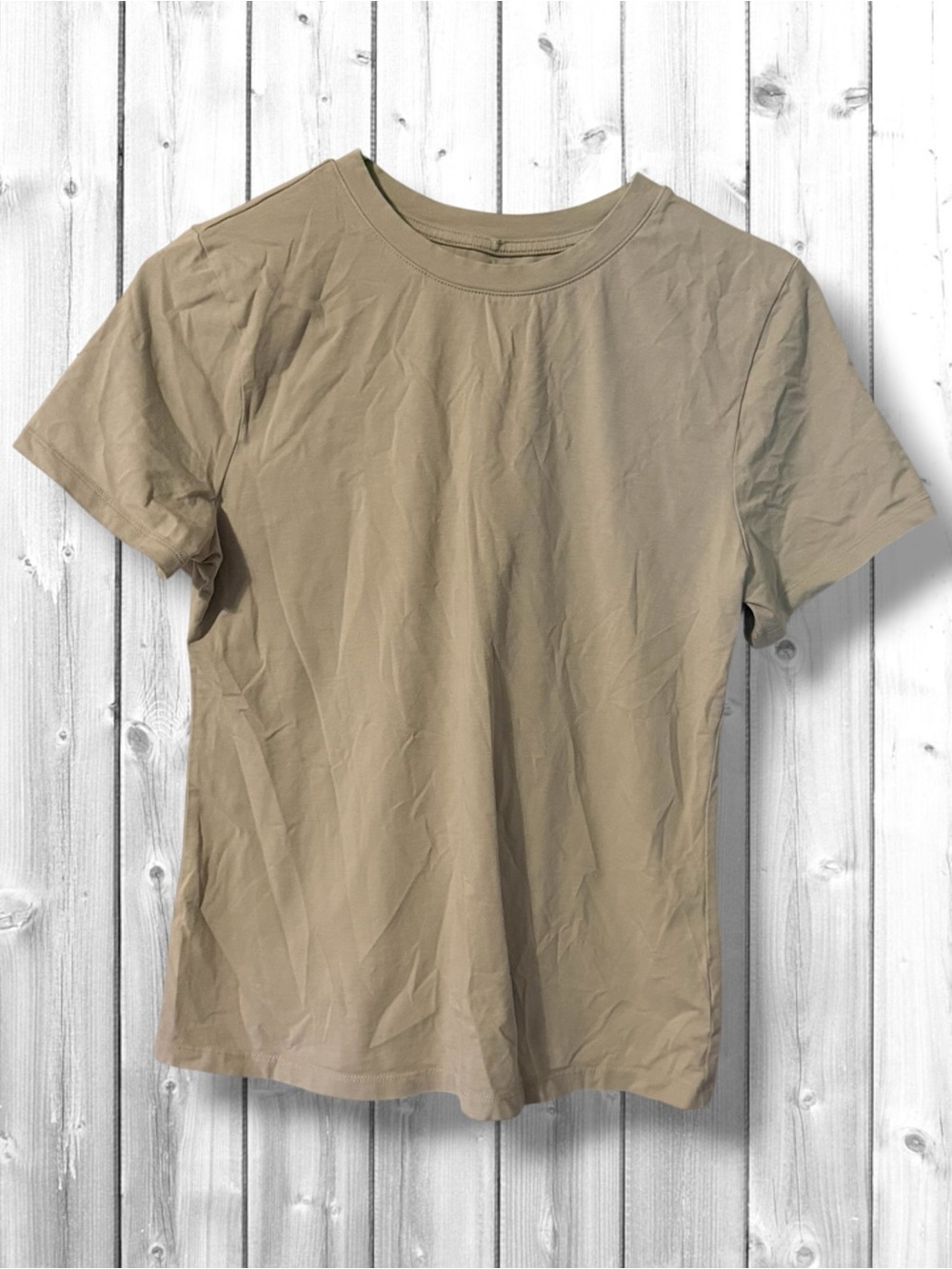 πΌa new day Short Sleeve Crew Neck Tee in Khaki
